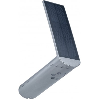 51,95 € Free Shipping | Outdoor wall light 1W Rectangular Shape 26×18 cm. Solar recharge Terrace, garden and public space. Aluminum and PMMA. Gray Color
