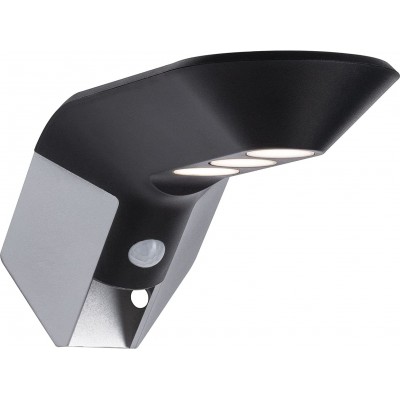 Außenwandleuchte 1W 3000K Warmes Licht. 24×10 cm. Solar aufladen. Bewegungsmelder Pmma und metall. Anthrazit Farbe
