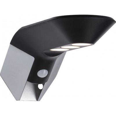 77,95 € Free Shipping | Outdoor wall light 1W 3000K Warm light. 24×10 cm. Solar recharge. Movement detector Terrace, garden and public space. Classic Style. PMMA and Metal casting. Anthracite Color