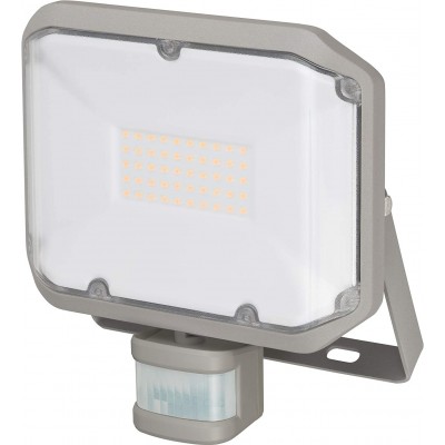 Projecteur d'extérieur 30W 22×22 cm. Détecteur de mouvement infrarouge Aluminium. Couleur blanc