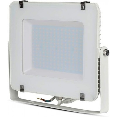 Foco proyector exterior 150W 50×50 cm. Aluminio y vidrio. Color blanco