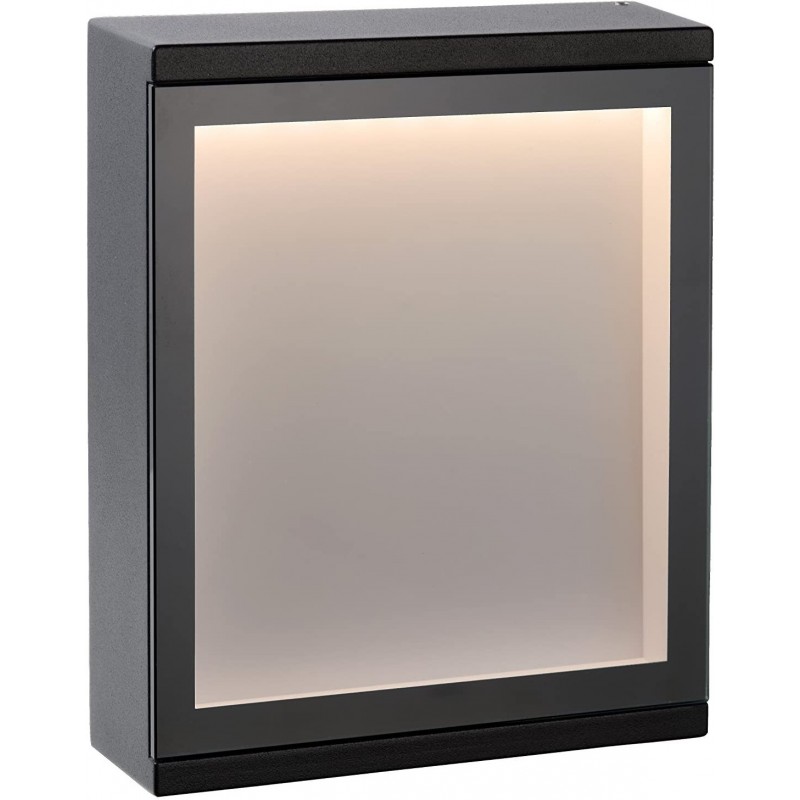 111,95 € Free Shipping | Outdoor wall light 6W Square Shape 20×16 cm. Led sign Terrace, garden and public space. Modern Style. Aluminum. Black Color