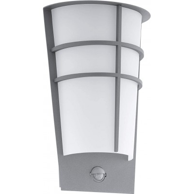 Outdoor wall light Eglo 3W 3000K Warm light. Cylindrical Shape 50×19 cm. Kitchen, bedroom and terrace. Steel. Silver Color