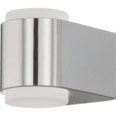 Aplique de pared exterior Eglo 6W 3000K Luz cálida. LED bidireccional Acero inoxidable, aluminio y pmma. Color gris
