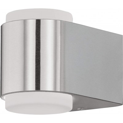 79,95 € Free Shipping | Outdoor wall light Eglo 6W 3000K Warm light. Cylindrical Shape Bidirectional LED Living room, kitchen and bedroom. Modern Style. Stainless steel, Aluminum and PMMA. Gray Color