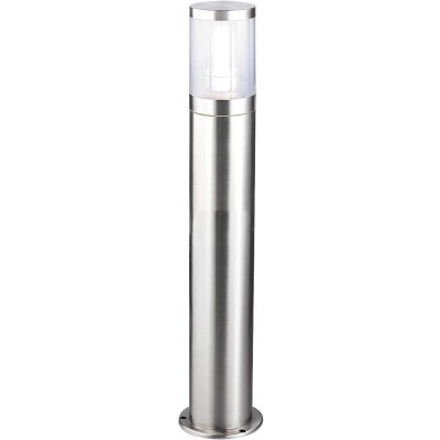 Luminous beacon 60W Cylindrical Shape 80×14 cm. Terrace, garden and public space. PMMA and Metal casting. Silver Color