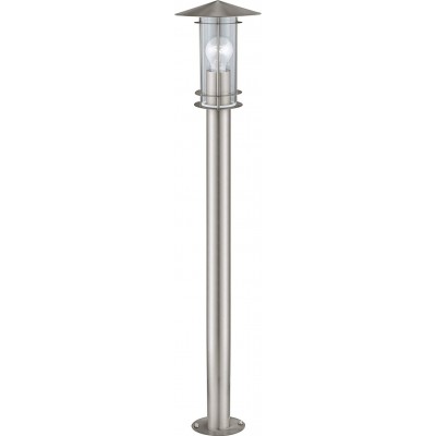 84,95 € Free Shipping | Luminous beacon Eglo 60W Cylindrical Shape 100×18 cm. Terrace, garden and public space. Modern Style. Crystal and Metal casting. Silver Color