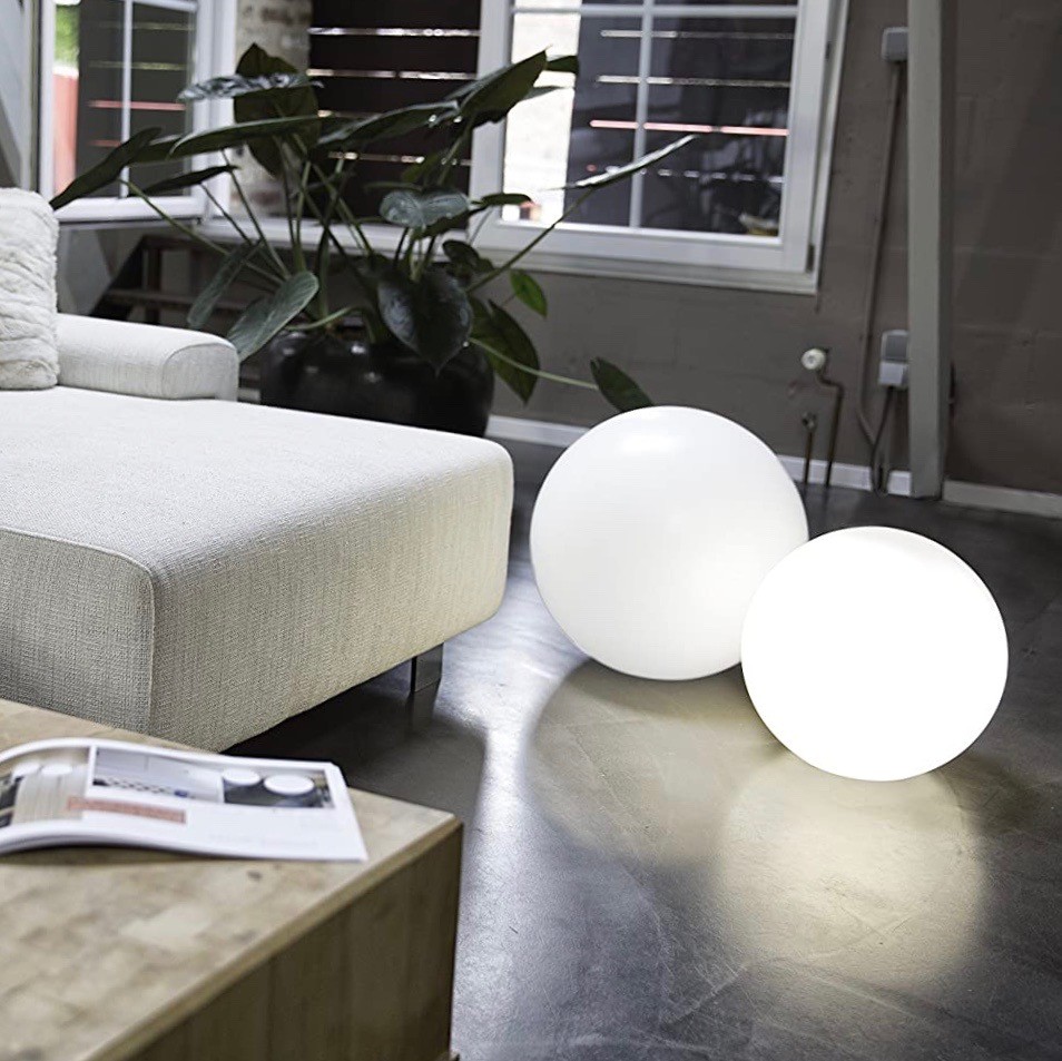 92,95 € Envio grátis | Lâmpada de exterior 9W Ø 40 cm. Pmma. Cor branco