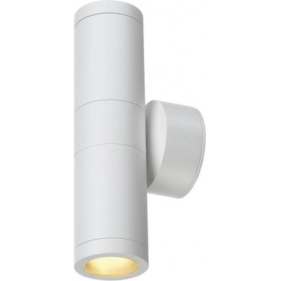 Outdoor wall light 11W Cylindrical Shape 23×11 cm. LED Terrace, garden and public space. Aluminum and Glass. White Color