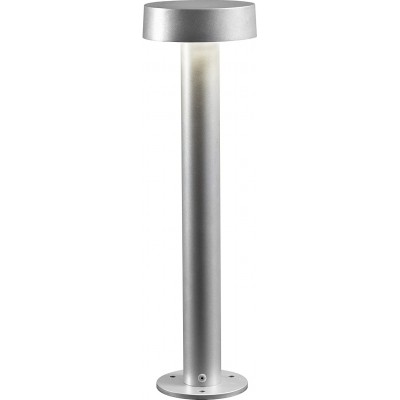 Faro luminoso 7W Forma Cilindrica 50×13 cm. Soggiorno, giardino e corridoio. Alluminio. Colore argento