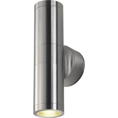 116,95 € Free Shipping | Outdoor wall light 11W Cylindrical Shape 24×11 cm. 2 bidirectional light points Terrace, garden and public space. Aluminum and Glass. Gray Color