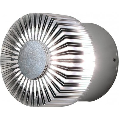 59,95 € Envio grátis | Aplique de parede ao ar livre 3W 9×9 cm. LED Alumínio. Cor prata
