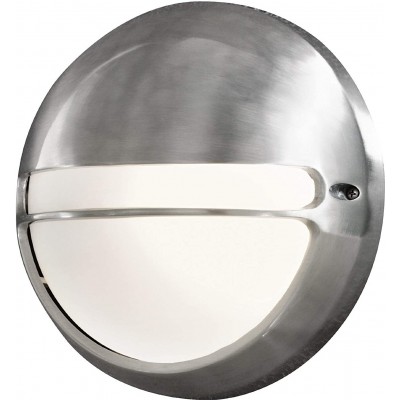 94,95 € Free Shipping | Outdoor wall light 60W Round Shape 26×26 cm. Terrace, garden and public space. Modern Style. Stainless steel and Metal casting. Gray Color