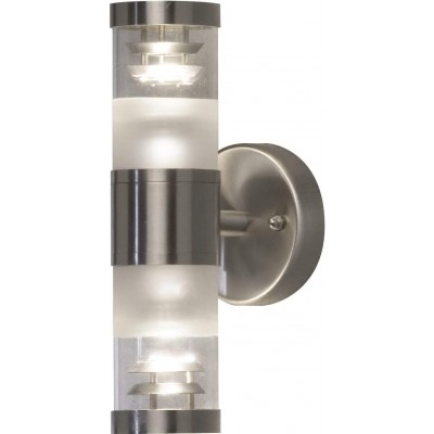 85,95 € Free Shipping | Outdoor wall light 35W Cylindrical Shape 25×12 cm. Bidirectional light output Terrace, garden and public space. Modern Style. Stainless steel and Metal casting. Gray Color