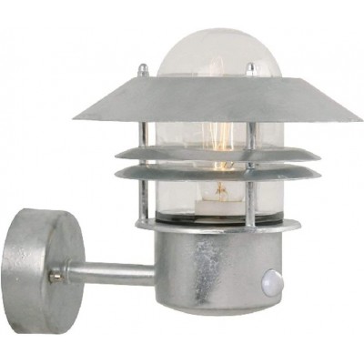 Außenwandleuchte 60W 26×23 cm. Sensor Metall. Weiß Farbe