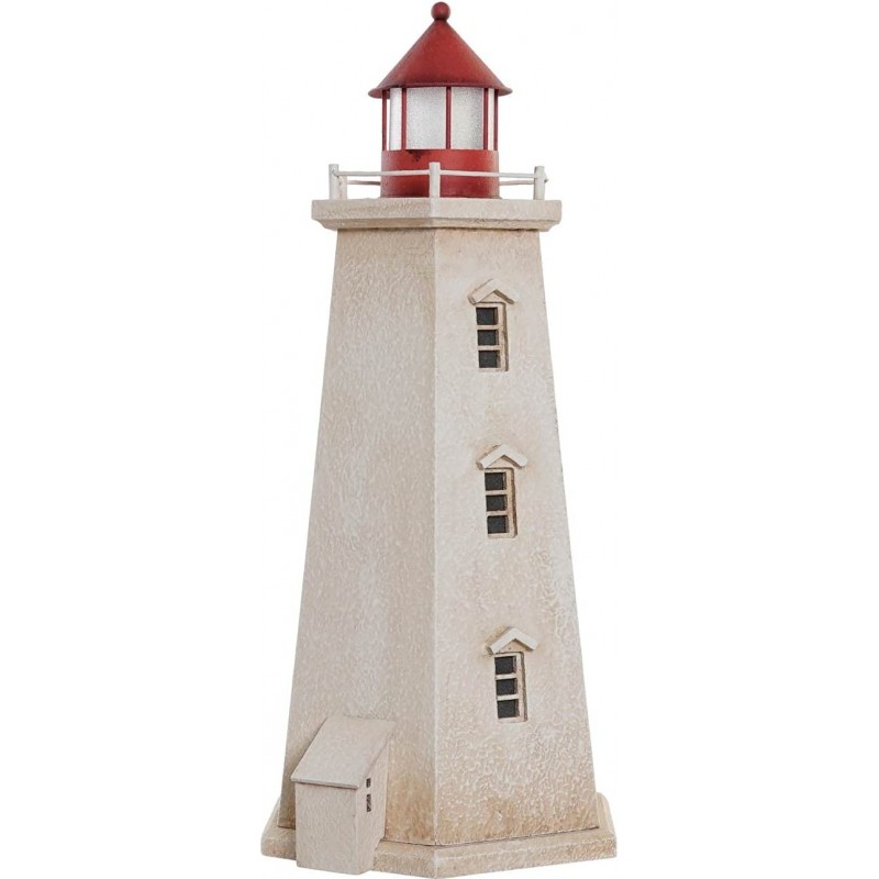 95,95 € Free Shipping | Outdoor lamp Rectangular Shape 49×24 cm. Lighthouse shaped design Terrace, garden and public space. Wood. White Color