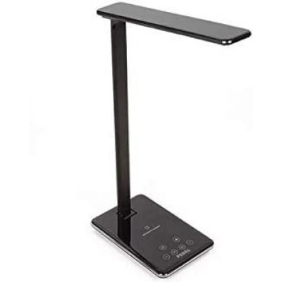 Lámpara de escritorio 5W Forma Angular 45×13 cm. LED articulable Comedor, dormitorio y vestíbulo. ABS y Aluminio. Color negro