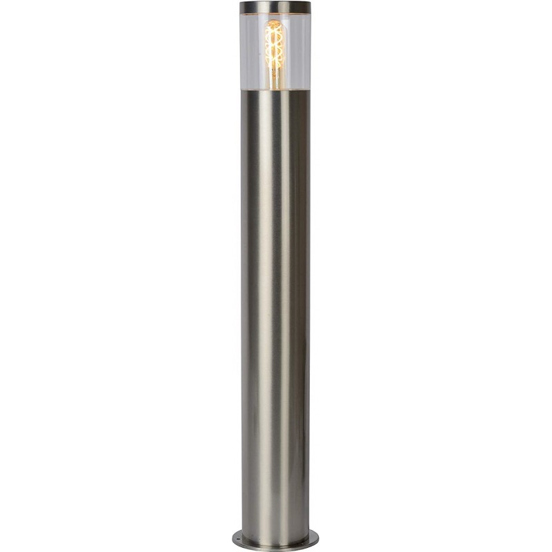 138,95 € Free Shipping | Luminous beacon 40W Cylindrical Shape 80×13 cm. Terrace, garden and public space. Modern Style. Steel and Polycarbonate. Plated chrome Color