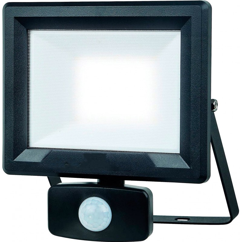51,95 € Free Shipping | Flood and spotlight 30W Rectangular Shape 23×19 cm. LED with motion sensor Terrace, garden and public space. Classic Style. Aluminum. Black Color