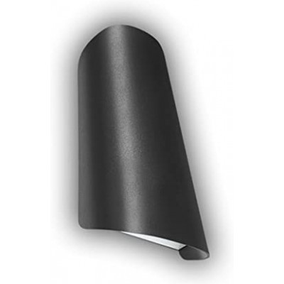 Aplique de pared exterior 11W 18×11 cm. Salida de luz bidireccional LED Aluminio y metal. Color antracita