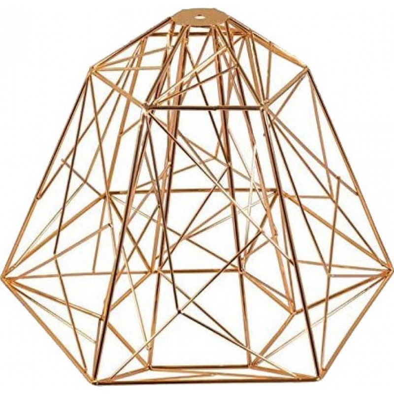 71,95 € Free Shipping | Hanging lamp 6×6 cm. Cage structure Dining room, bedroom and lobby. Metal casting. Copper Color
