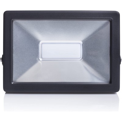 Proiettore da esterno 50W 28×24 cm. Acciaio. Colore nero