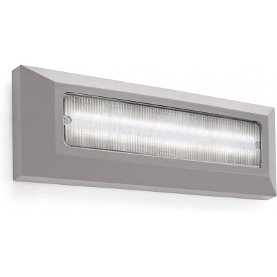 Outdoor wall light 4W Rectangular Shape LED Terrace, garden and public space. Modern Style. PMMA. Gray Color