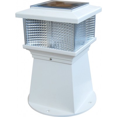 Balise lumineuse 40W 25×20 cm. Recharge solaire Abs. Couleur blanc