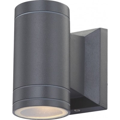 113,95 € Free Shipping | Outdoor wall light Cylindrical Shape Terrace, garden and public space. Modern Style. Aluminum and Glass. Black Color