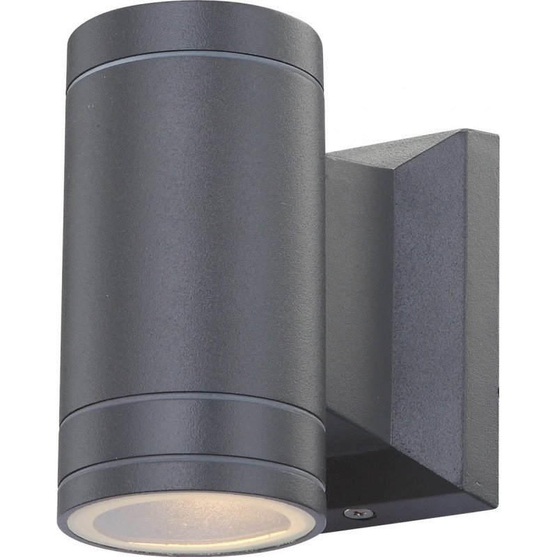 113,95 € Free Shipping | Outdoor wall light Cylindrical Shape Terrace, garden and public space. Modern Style. Aluminum and Glass. Black Color