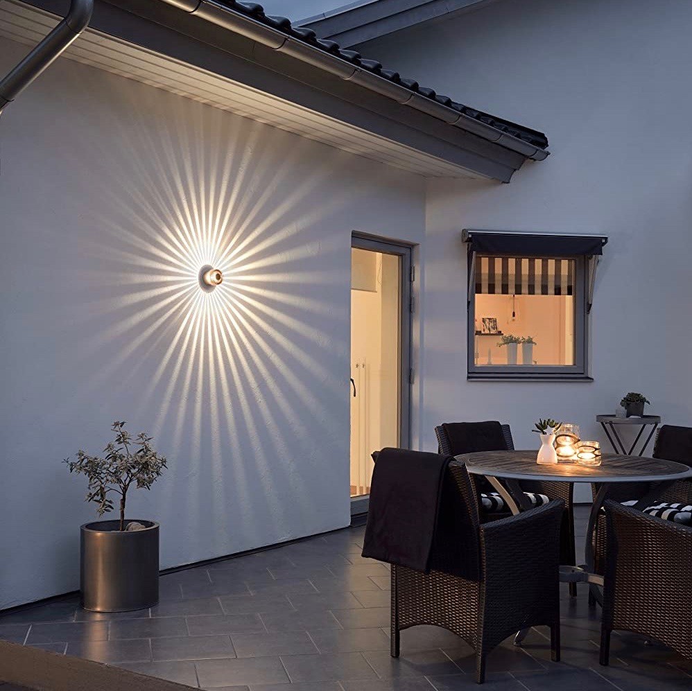 161,95 € Envio grátis | Aplique de parede ao ar livre 3W 9×9 cm. LED multidirecional Alumínio e metais. Cor cobre