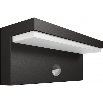 142,95 € Free Shipping | Outdoor wall light Philips 4W Rectangular Shape 22×9 cm. LED with motion sensor Terrace, garden and public space. Metal casting. Black Color
