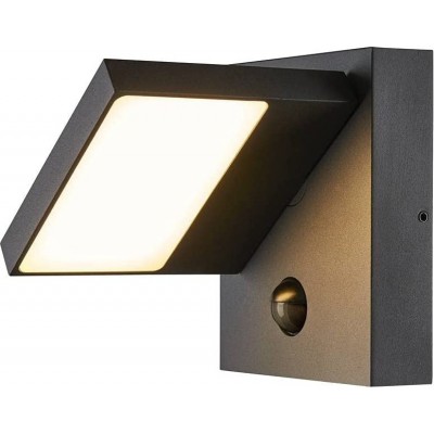 195,95 € Free Shipping | Outdoor wall light 14W 3000K Warm light. Rectangular Shape 18×16 cm. Adjustable LED with sensor Terrace, garden and public space. Aluminum. Black Color