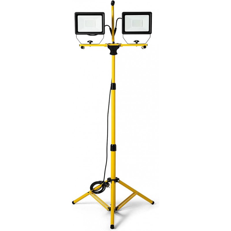 167,95 € Free Shipping | Outdoor lamp 100W Rectangular Shape 67×27 cm. Double floor lights. adjustable tripod Terrace, garden and public space. Aluminum. Yellow Color