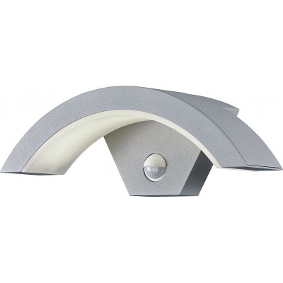 Applique da esterno Trio 6W Forma Rotonda 29×10 cm. LED con sensore Corridoio. Stile moderno. Alluminio. Colore grigio