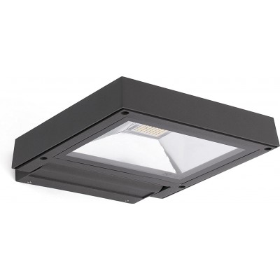 125,95 € Free Shipping | Outdoor wall light Square Shape 23×21 cm. LED Terrace, garden and public space. Aluminum. Black Color