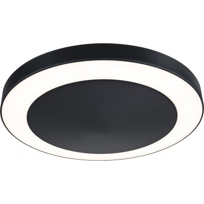 194,95 € Free Shipping | Outdoor wall light 14W Round Shape 32×32 cm. LED with twilight sensor. Movement detector Terrace, garden and public space. PMMA. Anthracite Color
