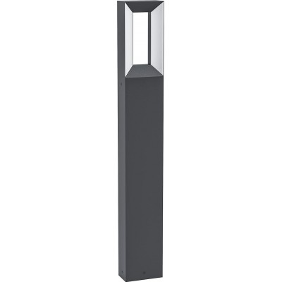 Светящийся маяк Eglo 11W Прямоугольный Форма 77×11 cm. Двойной светодиодный прожектор Терраса, сад и публичное место. Современный Стиль. Алюминий и ПММА. Серый Цвет