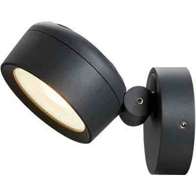 262,95 € Free Shipping | Outdoor wall light 14W 3000K Warm light. Cylindrical Shape 22×14 cm. Dimmable LED spotlight Terrace, garden and public space. Aluminum. Anthracite Color
