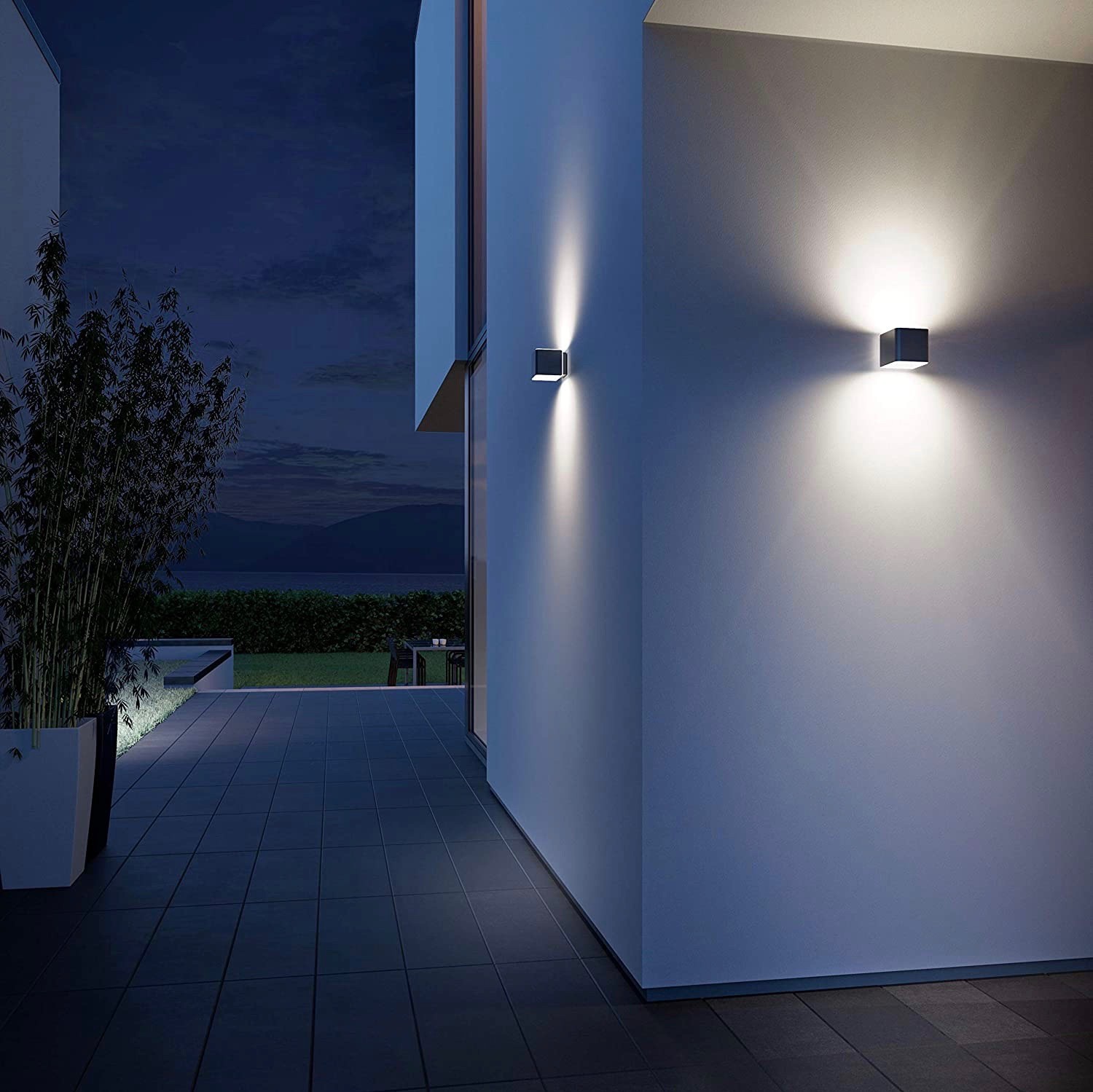 211,95 € Spedizione Gratuita | Applique da esterno 13×11 cm. Rilevatore di movimento. Controllo con APP per smartphone Alluminio e pmma. Colore argento