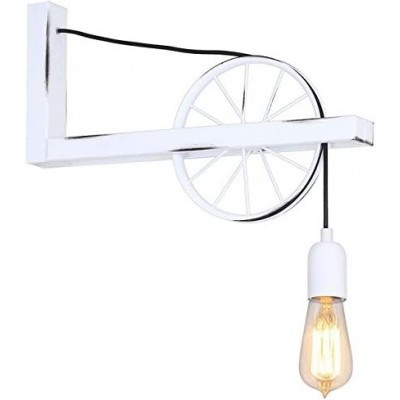 Настенный светильник для дома 60W 43×27 cm. Высота регулируется системой шкивов Гостинная, столовая и спальная комната. Металл. Белый Цвет