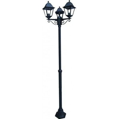 Streetlight 100×42 cm. 3 points of light Aluminum. Black Color