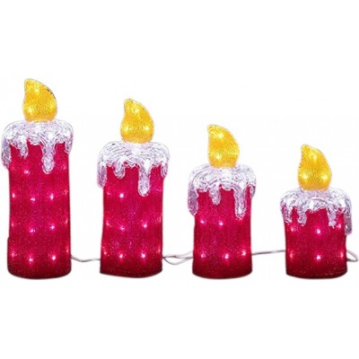 179,95 € Envío gratis | Artículos LED 10W LED 12×4 cm. Diseño en forma de vela Acrílico. Color rojo