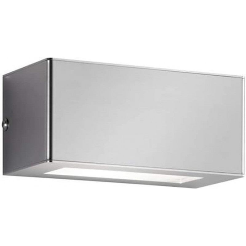167,95 € Free Shipping | Outdoor wall light 10W Rectangular Shape 18×8 cm. Terrace, garden and public space. Stainless steel and Glass. Gray Color