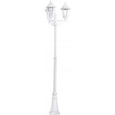 219,95 € Envío gratis | Farola Eglo 220×56 cm. Triple foco Aluminio. Color blanco