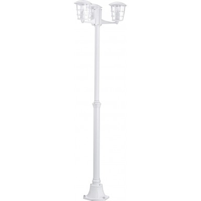 199,95 € Free Shipping | Streetlight Eglo 60W 191 cm. Triple focus Steel and aluminum. White Color