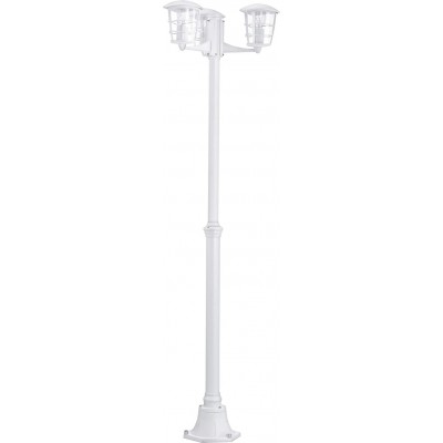 208,95 € Free Shipping | Streetlight Eglo 60W 191 cm. Triple focus Terrace, garden and public space. Modern Style. Steel and Aluminum. White Color