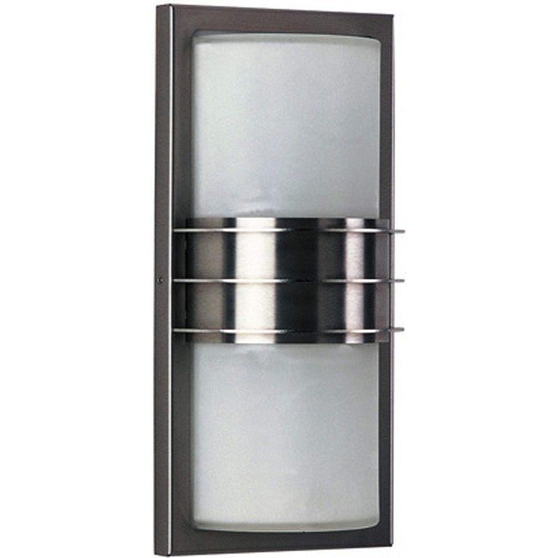276,95 € Free Shipping | Outdoor wall light 75W Rectangular Shape 36×17 cm. Terrace, garden and public space. Modern Style. Stainless steel and Glass. Silver Color