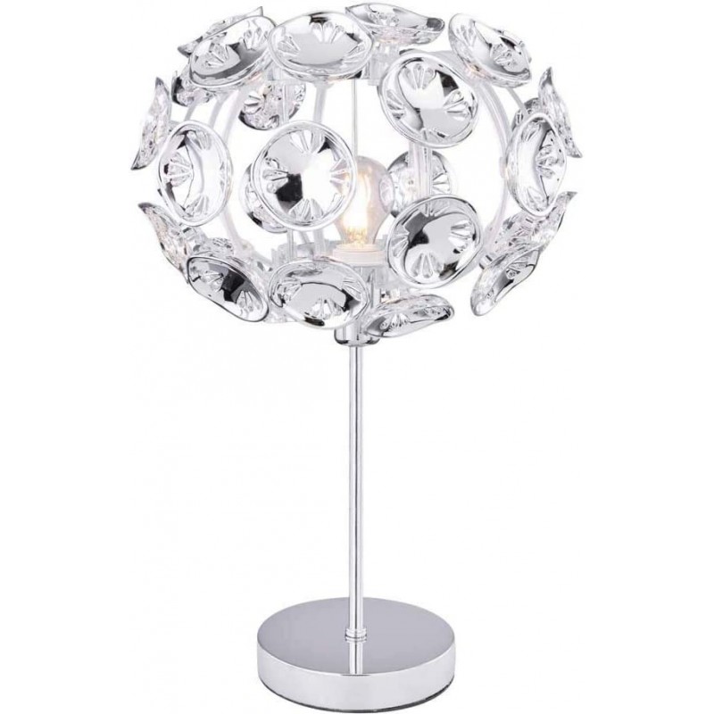 125,95 € Free Shipping | Outdoor lamp 40W Spherical Shape Ø 5 cm. Terrace, garden and public space. Acrylic. Plated chrome Color
