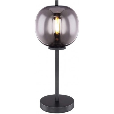 Lámpara de sobremesa 40W Forma Esférica Ø 5 cm. Salón, comedor y dormitorio. Cristal. Color gris